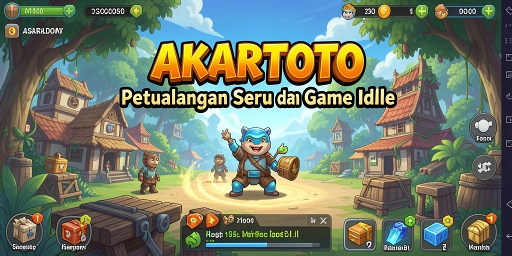 Screenshot gameplay AKARTOTO yang menunjukkan aksi menarik dalam game Idle.