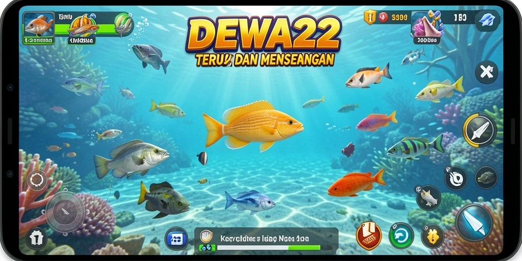 Screenshot gameplay DEWA22 yang menampilkan aksi tembak ikan yang seru.