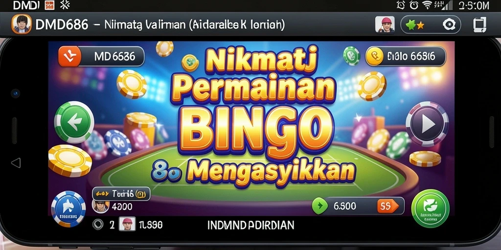 Tampilan menang Bingo yang seru dalam DMD686.