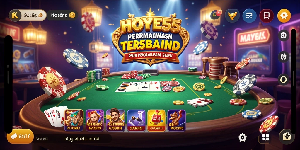 Tampilan permainan Kasino yang menarik dan penuh warna di HOYE55.