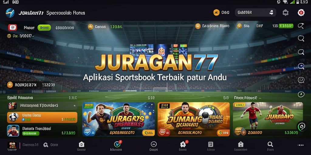 Tampilan antarmuka JURAGAN77 dengan fitur taruhan olahraga.