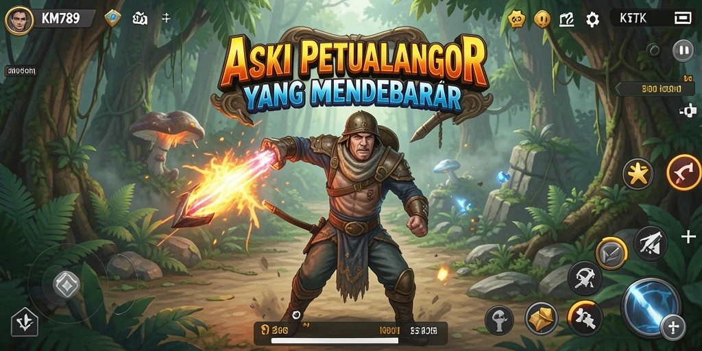 Tangkapan layar gameplay KM789 yang penuh aksi dan petualangan.