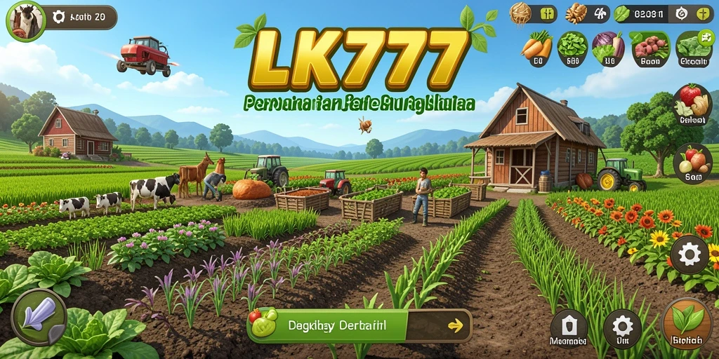 Screenshot menunjukkan pengalaman gameplay yang mendalam dalam bertani di LK777.