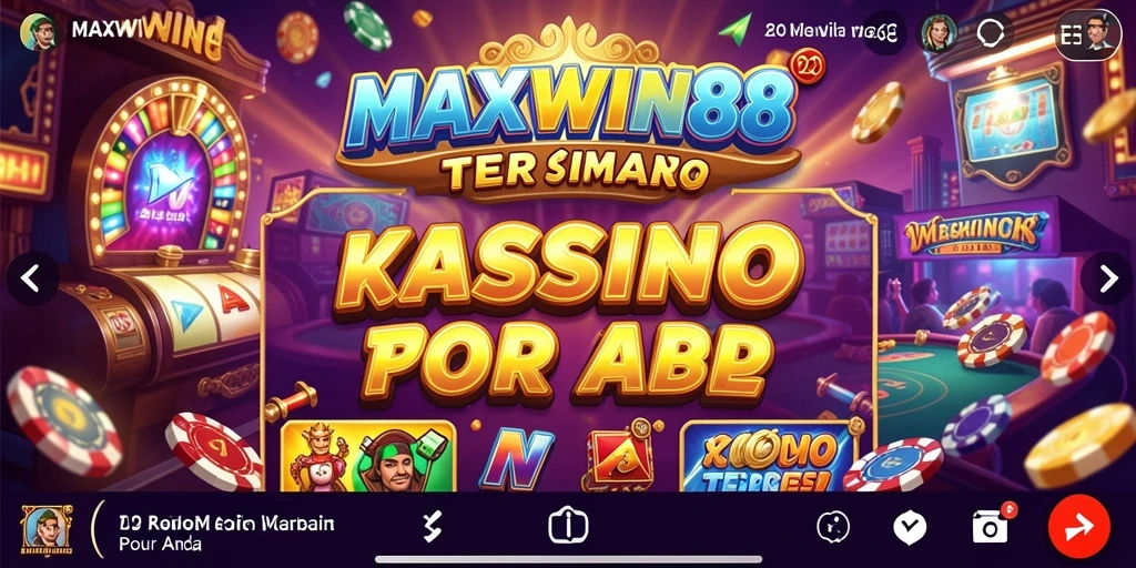 Screenshot MAXWIN88 yang menampilkan gameplay Kasino yang mendebarkan.