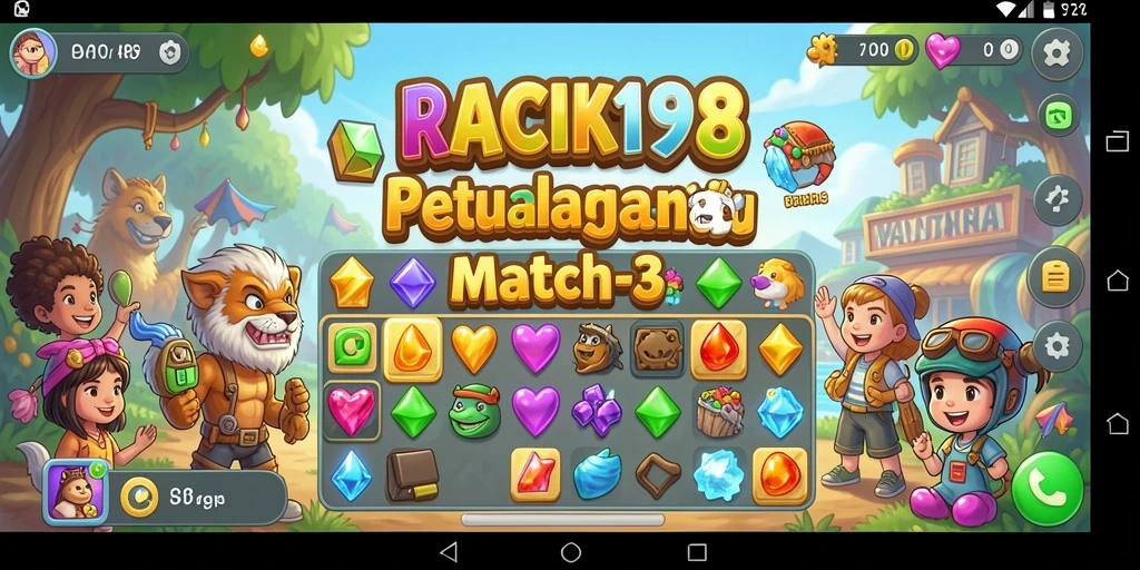 Tampilan menarik dalam gameplay Match-3 yang seru.