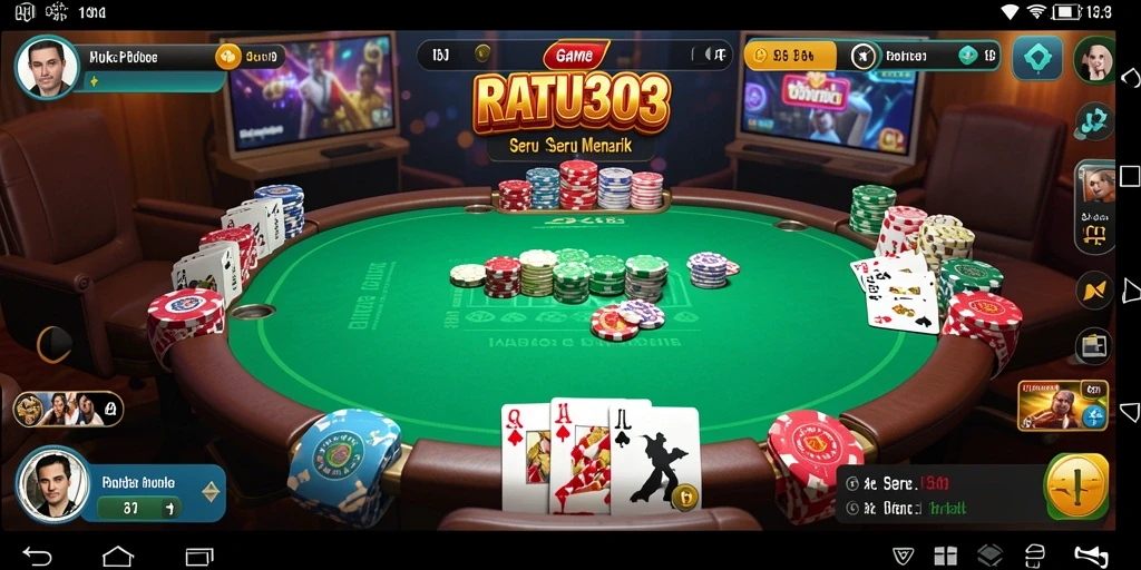 Tangkapan layar gameplay Poker di RATU303 yang menegangkan.