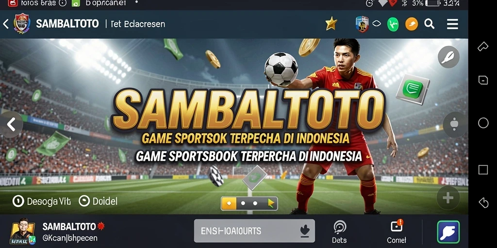 Screenshot gameplay <strong>SAMBALTOTO</strong> yang menampilkan taruhan olahraga secara langsung.