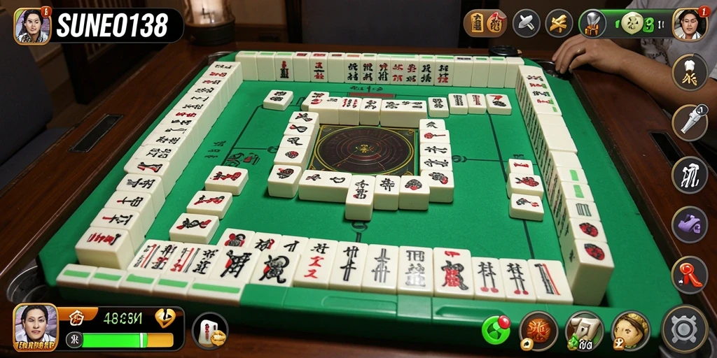 Screenshot SUNEO138 menampilkan gameplay Mahjong yang seru dan interaktif.
