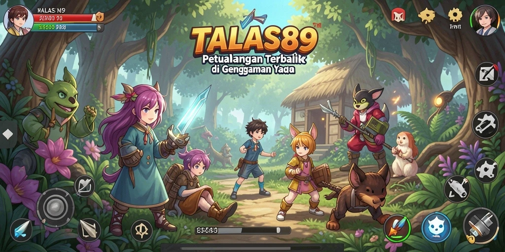 Tampilan gameplay yang luar biasa dalam TALAS89 dengan karakter anime menawan.