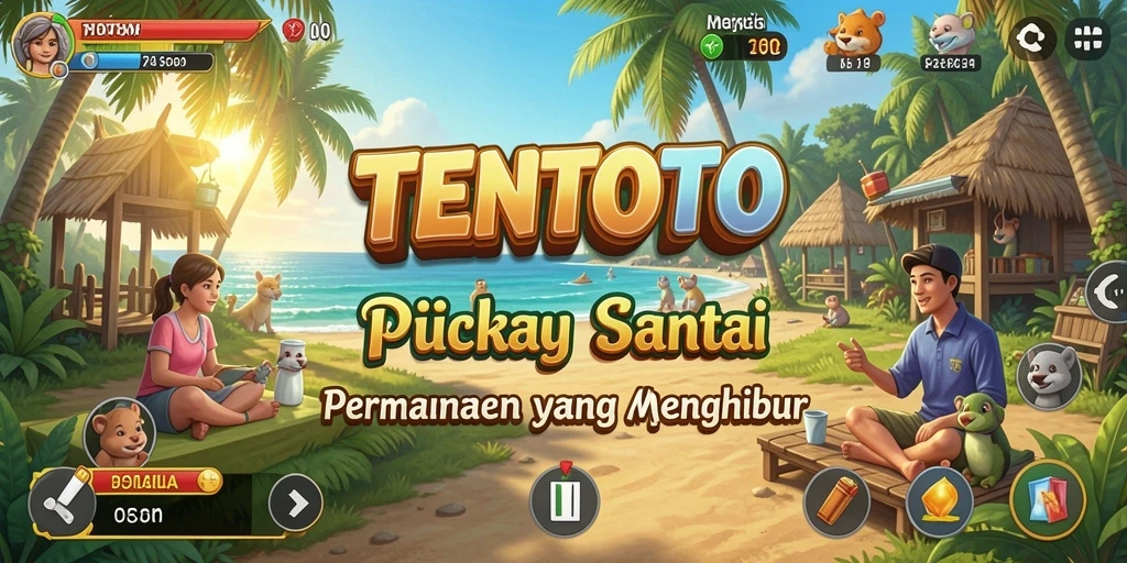 Tampilan gameplay TENTOTO dengan level yang berwarna-warni dan menantang.